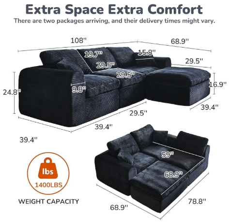 Sillon Estilo Nube Modular